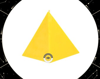 Vela Piramide Amarilla, Abrecaminos Economia / Yellow Pyramid Candle, Money