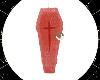 Vela Ataud Rojo (Enterrar, Alejar Malas Situaciones En Amor) / Red Coffin Candle