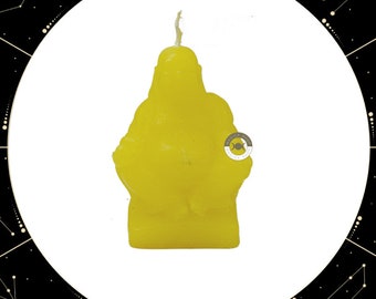 Vela Buda Amarillo (Buena Suerte, Economia) / Yellow Buddha Candle, Money