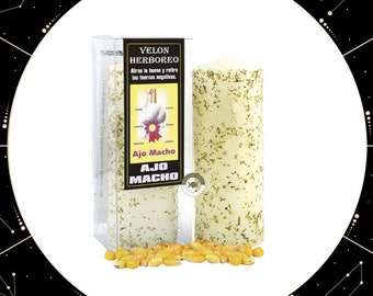 Velon Herboreo Ajo Macho / Herbal Candle, Male Garlic
