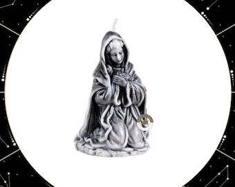 Virgin Mary Figure Candle (Pearl) / Virgin Mary Candle