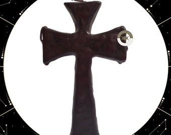 Bougie Croix Noire des Vœux, Contre les Sorts / Bougie Vœux Croisés, 3 Mèches