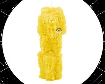 Vela Figura Mil Caras Amarillo (Dinero) 15cm / Yellow Thousand Faces Candle, Money