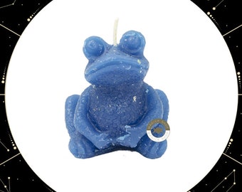 Bougie Blue Lucky Frog (Famille, Maison) / Bougie Blue Lucky Frog