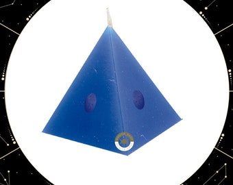 Blue Pyramid Candle CHARGE (Abrecaminos Mental Power, Studies) / Blue Pyramid Candle, Charge