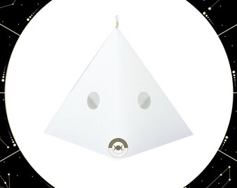 Vela Piramide Blanca CARGA (Abrecaminos) / White Pyramid Candle, Charge (Open Roads)