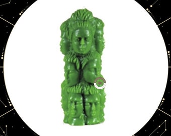 Vela Figura Mil Caras Verde (Negocios, Clientes) / Green Thousand Faces Candle, Business