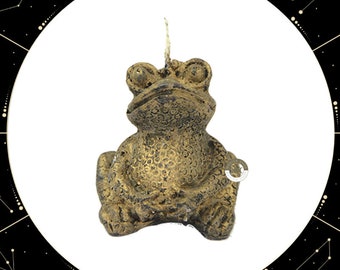 Gouden Lucky Frog Kaars (Triomf Succes) / Gouden Lucky Frog Kaars