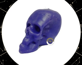 Vela Calavera Morada Tumba Trabajos, Alejamiento / Purple Skull Candle