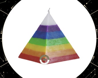 Vela Piramide 7 Colores, Abrecaminos / Seven Colors Pyramid Candle, Open Roads