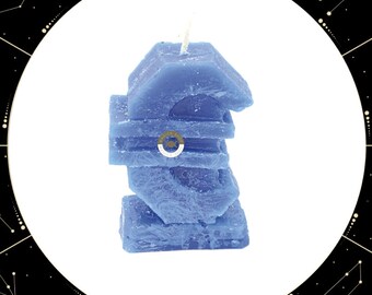 Blue Euro Candle (Money, Wealth in the Home and Family) / Candle Money, Wealth