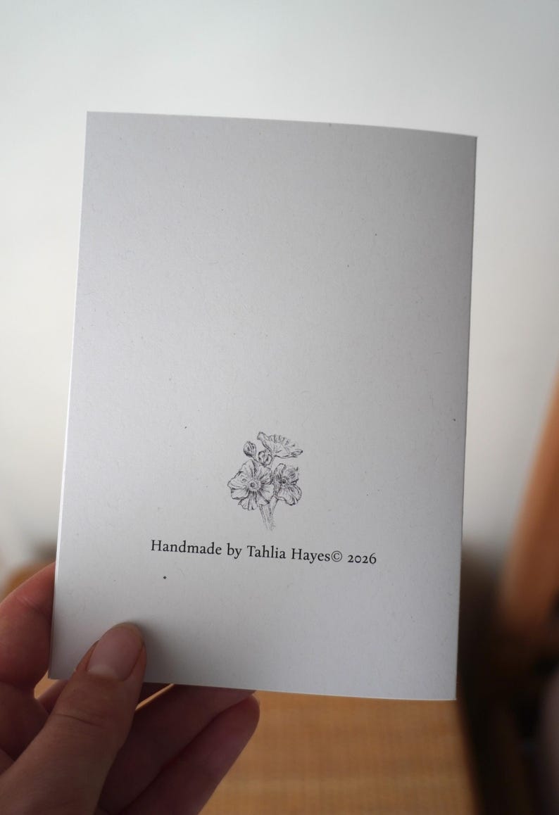 Pack of Nine Bespoke Delicate Line Drawing Greetings Cards, Hand Drawn ...