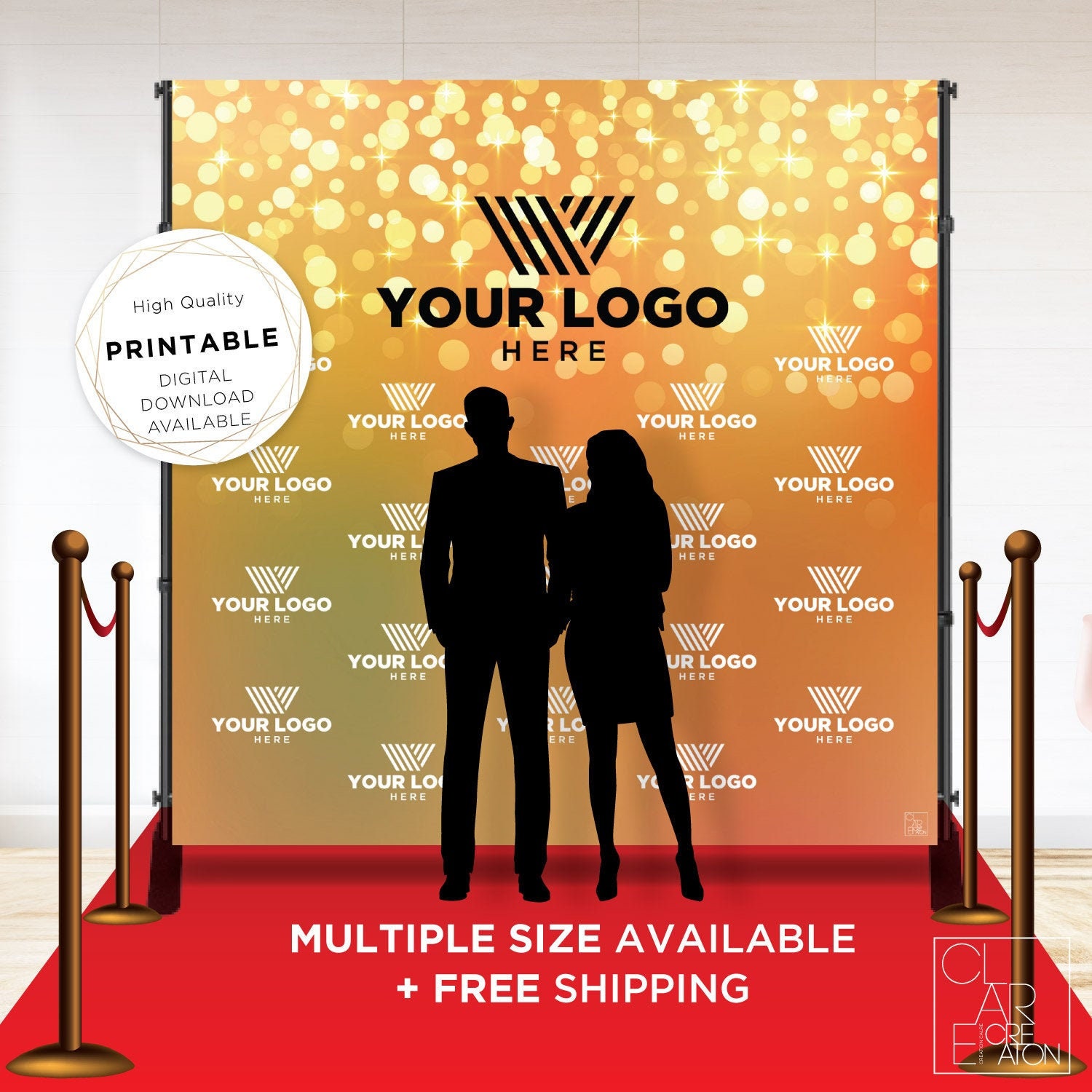 Banners by Roz - Personalized LV designer backdrop for