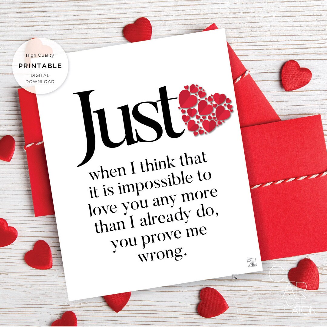 Printable Valentine's Day Letter, Love Letter, Valentines Anniversary ...