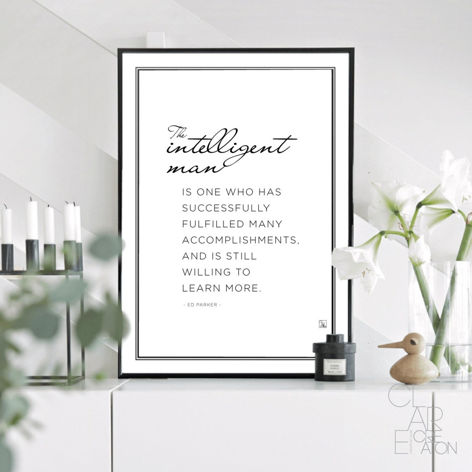 ED PARKER Printable Wall Art, Printable Quote, Living Room Printable
