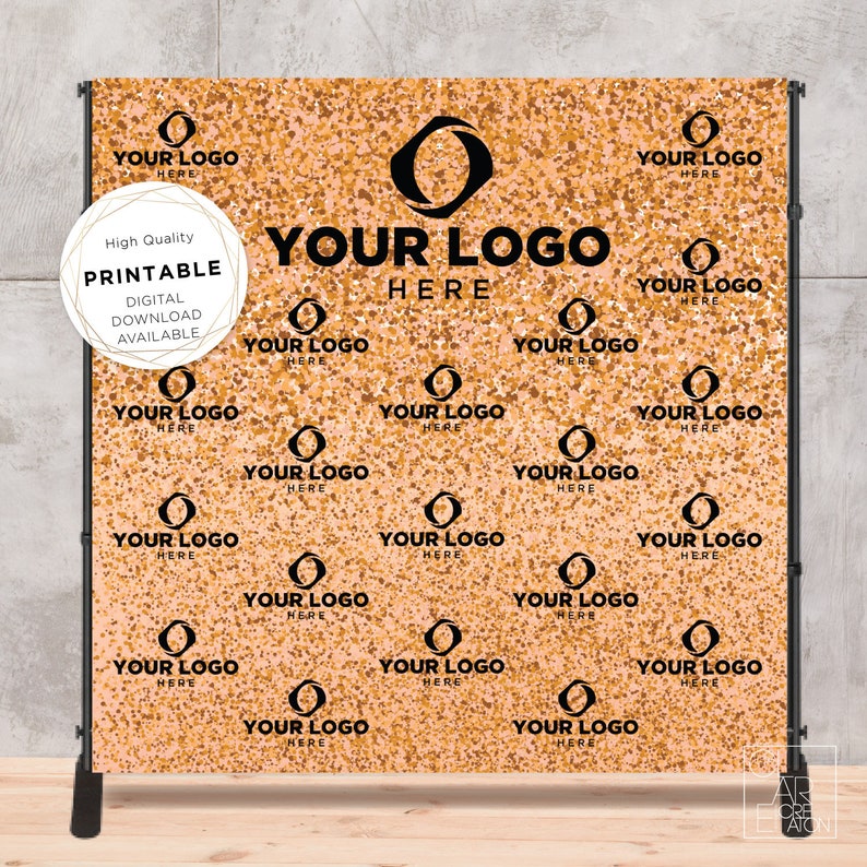 Company Custom Logo Backdrop Banner Step and Repeat Business | Etsy