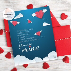 Carta imprimible del Día de San Valentín, Carta de Amor, Tarjeta de Aniversario de San Valentín para marido esposa novio novia Descarga Digital 188