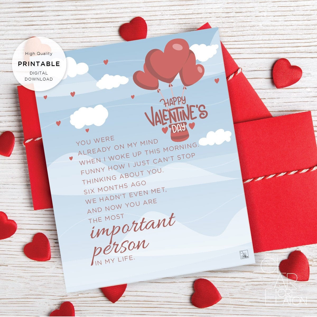 Printable Valentine's Day Letter Love Letter Valentines - Etsy