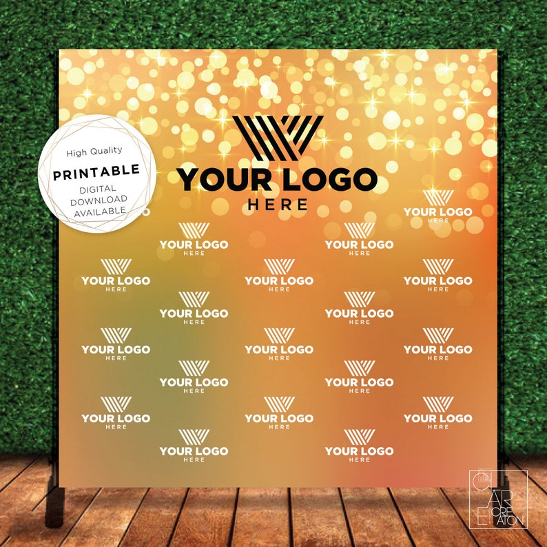 Company Custom Logo Backdrop Banner Step and Repeat Business | Etsy