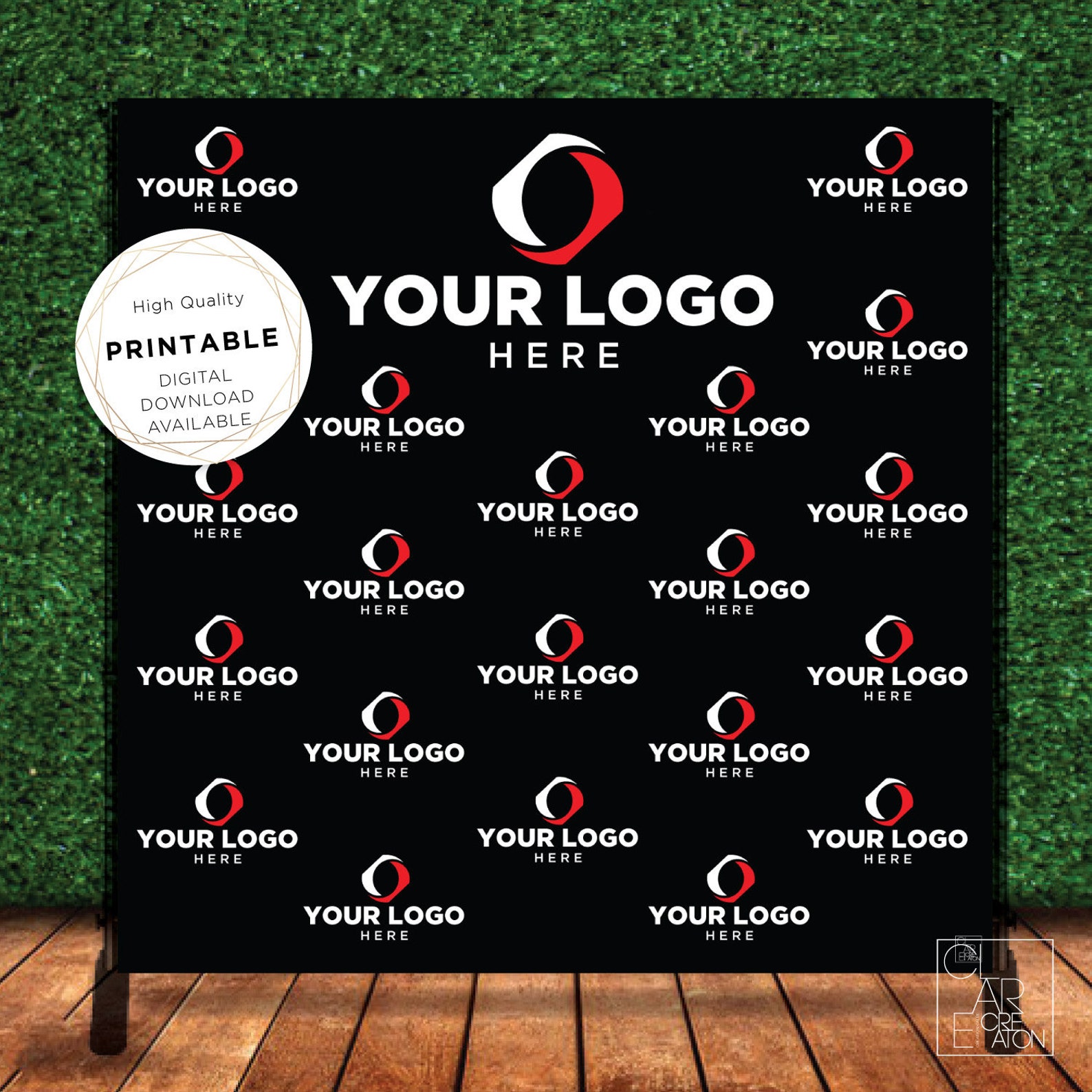 Company Custom Logo Backdrop Banner Step and Repeat Business - Etsy