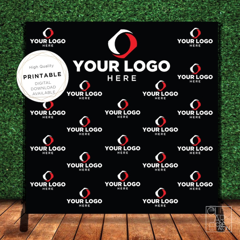 Logo Step Repeat Banner Company Custom Logo Backdrop Banner Step and