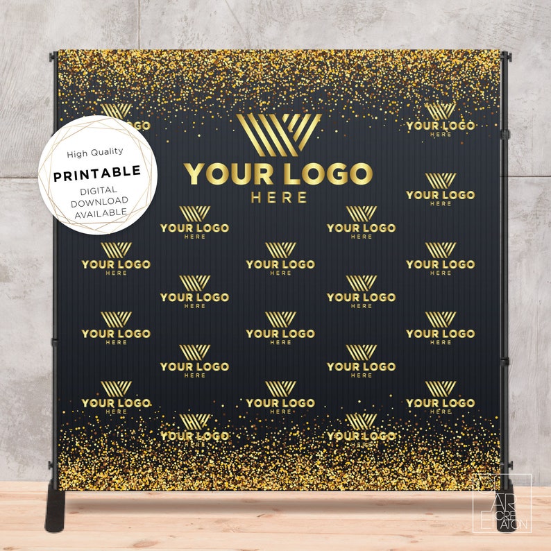 Company Custom Logo Backdrop Banner Step and Repeat Business - Etsy