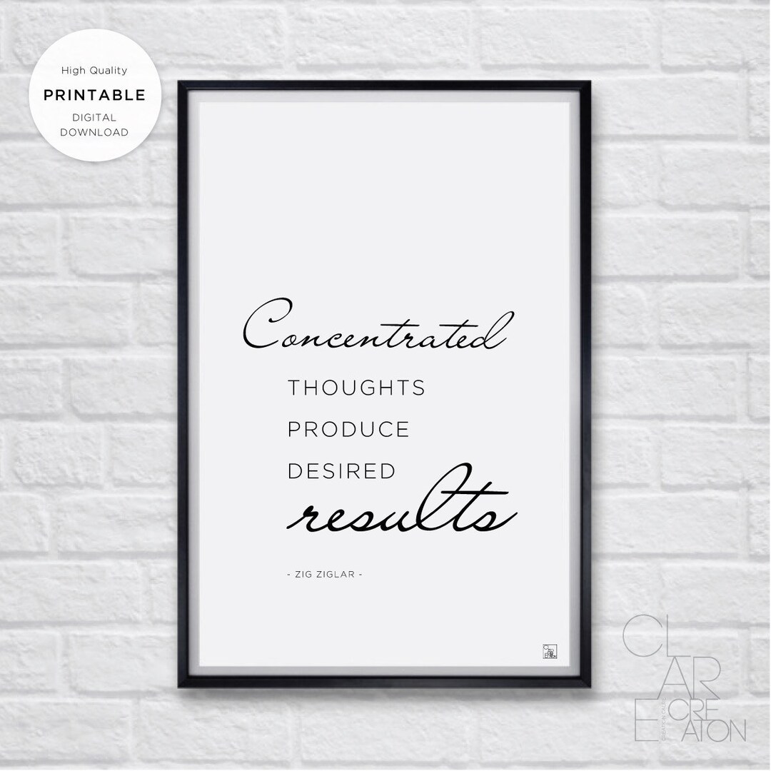 ZIG ZIGLAR Printable Wall Art, Printable Quote, Living Room Printable ...