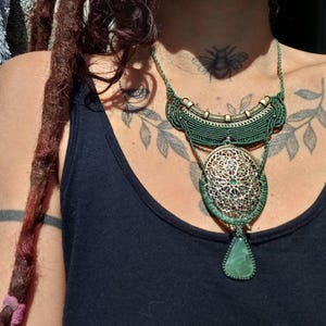woven bib necklace