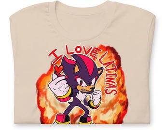 Shadow the hedgehog, t-shirt, gaming, Hispanic heritage month, sonic, sonic the hedgehog, unisex t-shirt