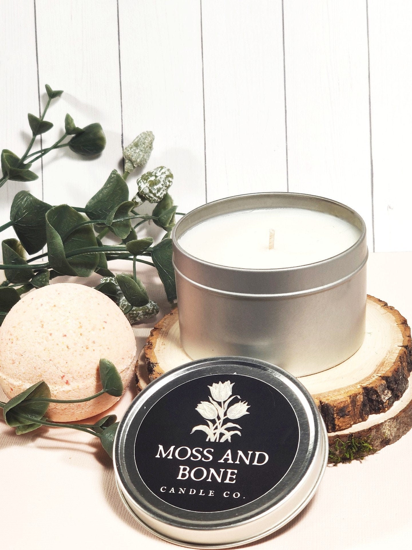 Gift set for her Scented Candle and bath bomb duo relax bath Etsy