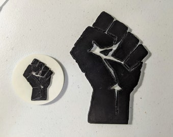 Black Lives Matter Raised-Fist Car Magnet – Activist Gift & Solidarity Symbol, BLM Support Decal