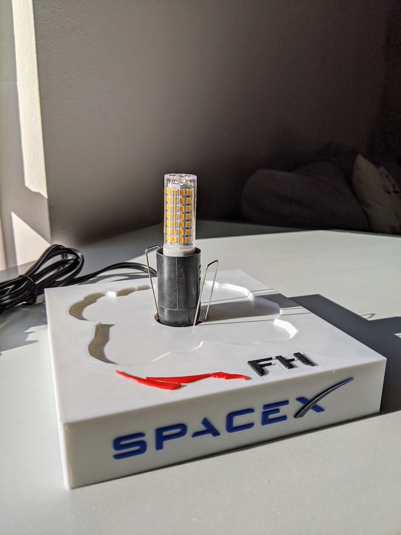 3D Printed Rocket Lamp – Spacex Falcon Heavy Launch Lamp, Space Decor ...