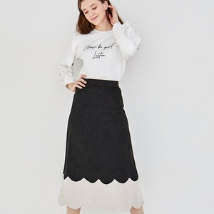 Cloud Suede Band Skirt, a Korean designer, LBYL, made in Korea image 2