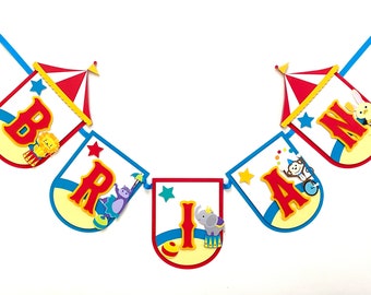 Circus Themed Birthday Party Banner Bunting