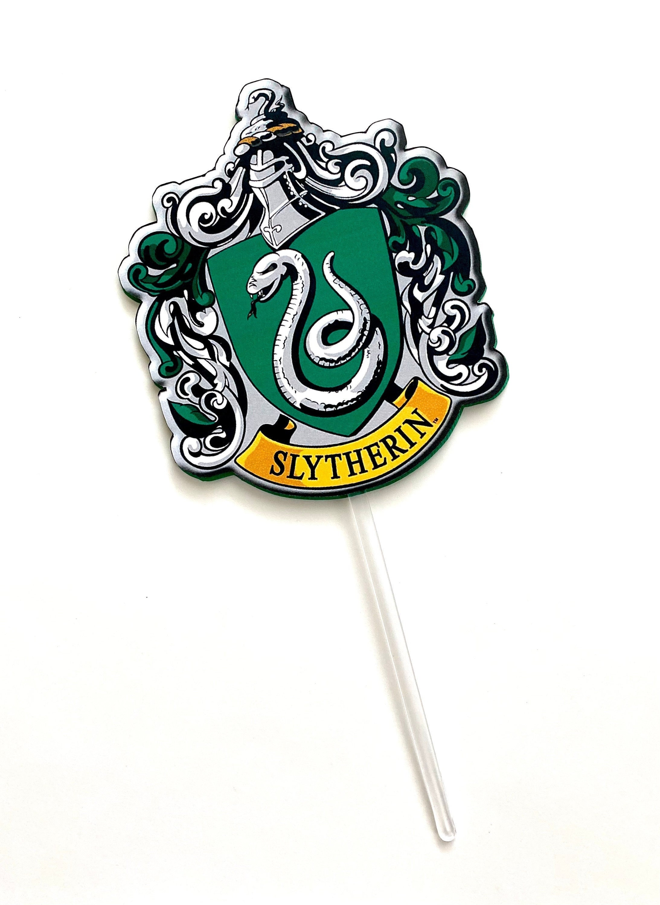 Harry Potter Slytherin Logo Crest Birthday Party Cake Topper 