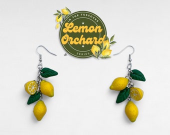 Lemon Orchard Series | Fruit Charm Earrings | Polymer Clay Jewellery