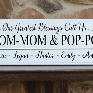 Grandparent personalized sign-grandchildren personalized sign