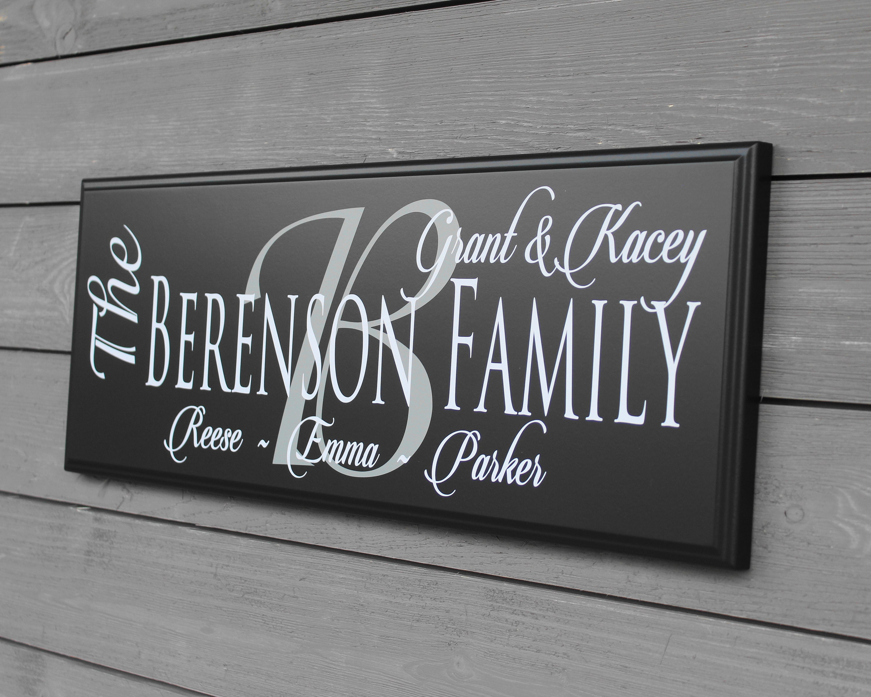 Family Sign Example Family Personalized Sign - Etsy