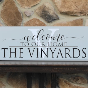 Welcome to our home sign personalized-Realtor sign gift, welcome to our home wall sign-family name sign