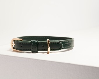green leather collar
