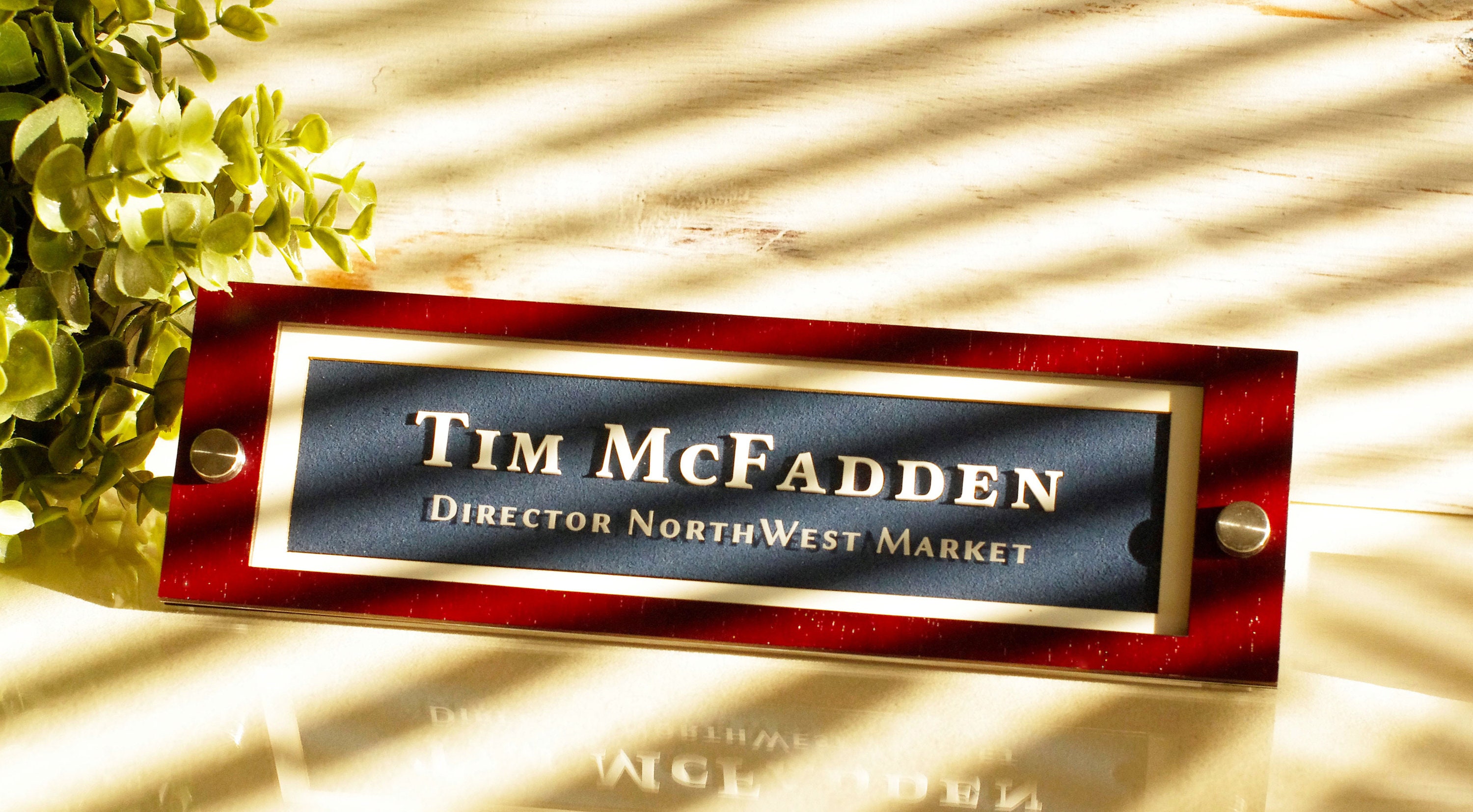 Desk Name Plate with logo Office decor gift Promotion gift Etsy