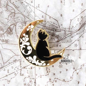 Cat Moon Pin