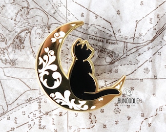 Cat Moon Pin