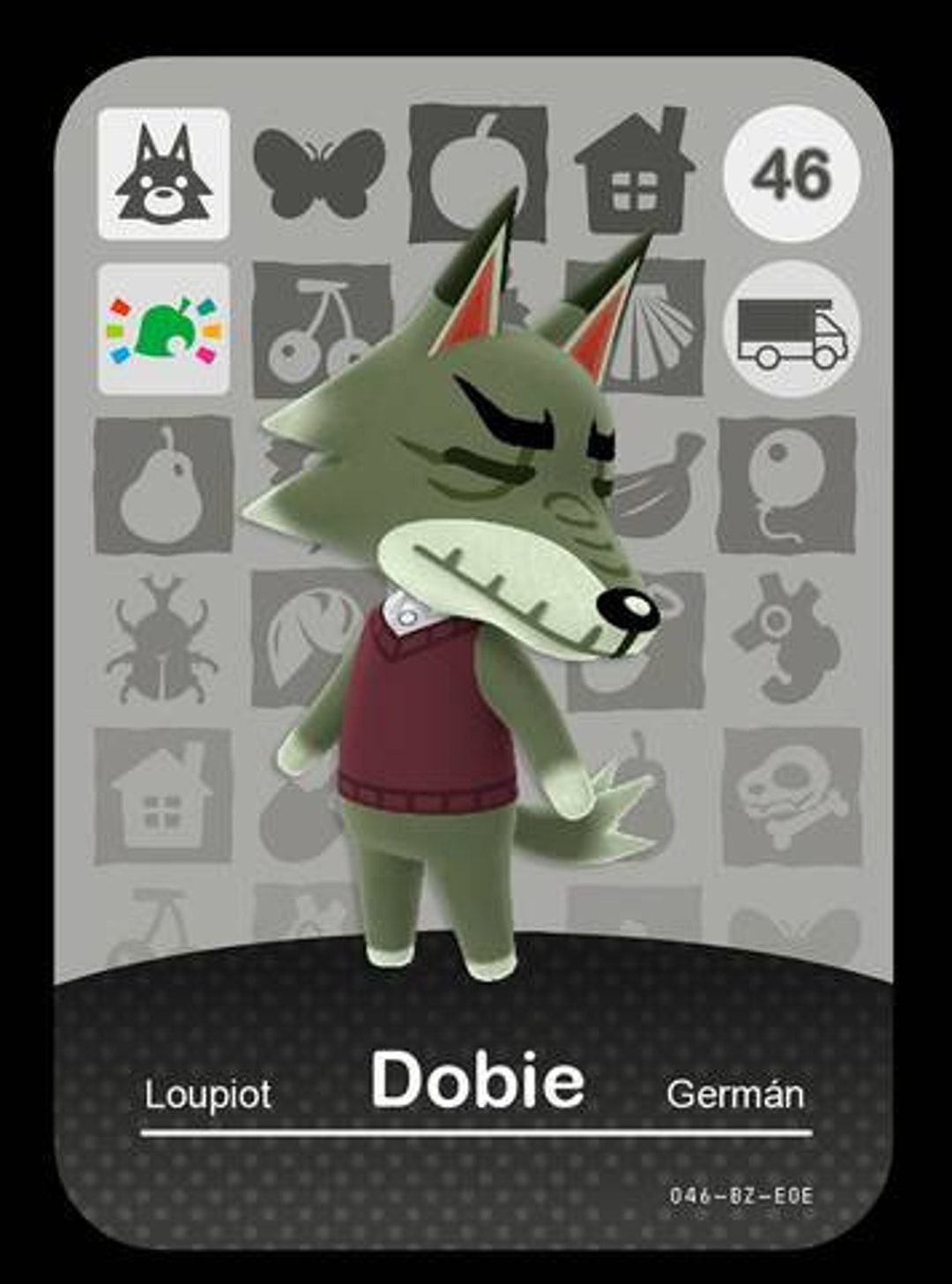 Animal Crossing New Horizons Amiibo Card Dobie NFC 215