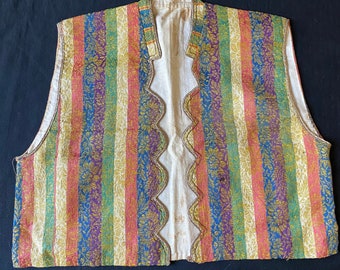 Antique textile, embroidery, antique costume, vest, antique vest, embroidery vest, Anatolian costume, velvet vest, Ottoman costume,