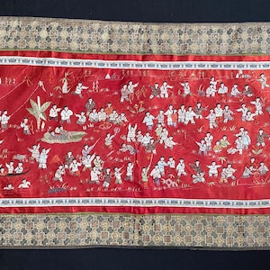 Embroidery, decorative embroidery, wall decoration, Chinese embroidery, decoration textile, China embroidery, antique decoration, home decor