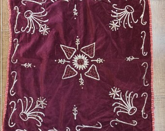 Antique textile, Antique velvet, embroidery, Handwork, textile, handcrafted, metalworks, collectibles, velvet