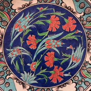 Antique ceramic, ceramic, handmade ceramic, Anatolian ceramic, Turkish ceramic, decorative ceramic,wall decoration, handpainting,home decor