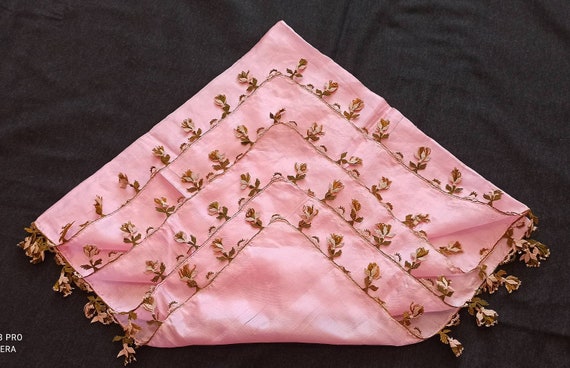 Embroidery scarves , antique scarf , needlelace