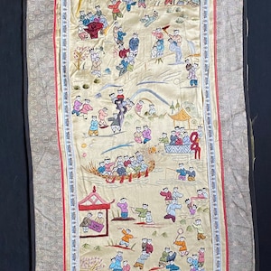 Embroidery, decorative embroidery, wall decoration, Chinese embroidery, decoration textile, China embroidery, antique decoration, home decor